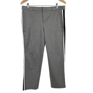 Banana Republic Women Trouser Pants Avery Striped Office Casual Gray Size 10 NWT